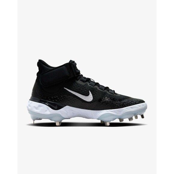Nike Alpha Huarache Elite 4 Mid Black Baseball Cleats DJ6520-001 Men's Size 11 - Picture 4 of 8
